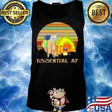 Sloth wear mask camping essential af vintage covid-19 s Tank top