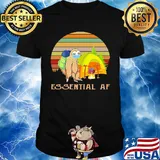 Sloth wear mask camping essential af vintage covid-19 shirt