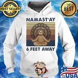Sloth yoga chill namastay 6 feet away vintage s Hoodie