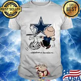 Snoopy and charlie brown dallas cowboys football shirt
