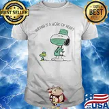Snoopy and woodstock nursing is a work of heart shirt