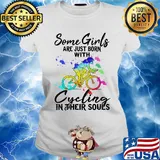 Some girls are just born with Cycling in their souls s Ladies tee