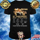 Sopranos 21st anniversary 1999 2020 6 seasons 86 episodes thank you for the memories signatures shirt
