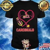St. Louis cardinals baseball stethoscope heart shirt