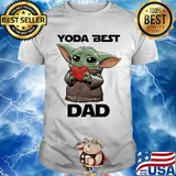 Star wars baby yoda best dad heart father’s day shirt