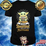 Star wars baby yoda hug 1990 30 years of being sunshine mixed with a little hurricane shirt