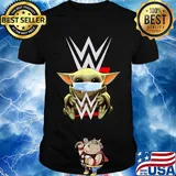 Star wars Baby Yoda hug Aew mask covid-19 shirt