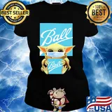 Star wars baby yoda hug Ball mask covid-19 s Ladies tee
