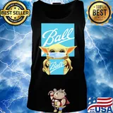 Star wars baby yoda hug Ball mask covid-19 s Tank top