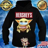 Star wars baby yoda hug Hershey’s mask covid-19 s Hoodie