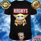 Star wars baby yoda hug Hershey’s mask covid-19 shirt