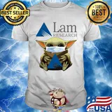 Star wars baby yoda hug lam research mask covid-19 shirt
