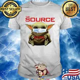 Star wars baby yoda hug the source mask covid-19 shirt