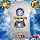 Star wars baby yoda hug ubisoft mask covid-19 shirt