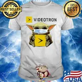 Star wars baby yoda hug videotron mask covid-19 shirt