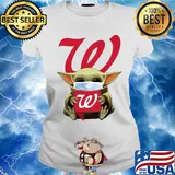 Star wars baby yoda hug walgreens mask covid-19 s Ladies tee