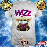 Star wars baby yoda hug wizz air mask covid-19 shirt
