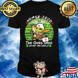Star wars baby yoda nurse 2020 the ones who saved the world vintage shirt
