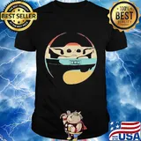Star wars baby yoda sunset vintage shirt