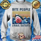Starry night Shark Bite people hail satan s Sweater