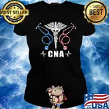Stethoscope caduceus as a symbol of medicine beat CNA s Ladies tee