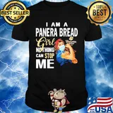 Strong woman mask i am a panera bread girl nothing can stop me shirt