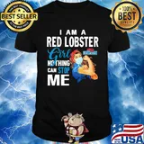 Strong woman mask i am a red lobster girl nothing can stop me shirt
