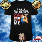 Strong woman mask i am a smucker's girl nothing can stop me shirt
