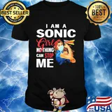 Strong woman mask i am a sonic girl nothing can stop me shirt