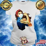 Strong woman tattoos english teacher mask covid-19 s Ladies tee