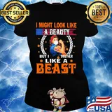 Strong woman tattoos Fedex I might look like a beauty but I deliver like a beast mask covid-19 s Ladies tee