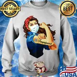 Strong woman tattoos paraprofessional mask covid-19 s Sweater