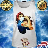 Strong woman tattoos teacher mask covid-19 s Tank top