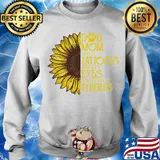Sunflower Dog mom with tattoos pretty eyes and thick thighs s Sweater