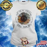Sunflower just an all American small tơn girl American flag veteran Independence Day s Ladies tee