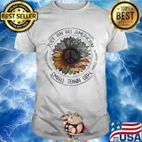 Sunflower just an all American small tơn girl American flag veteran Independence Day shirt