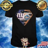 Superhero new york giants vs new york mets diamond american flag shirt