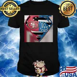 Superhero san francisco 49ers and los angeles dodgers diamond american flag independence day shirt