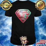 Superman san francisco 49ers vs spine american flag independence day shirt