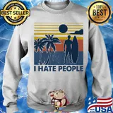 Surfing I hate people vintage s Sweater