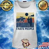 Surfing I hate people vintage s Tank top