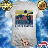 Surfing I hate people vintage shirt