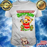 Teenage Mutant Ninja Simpson kowabunga Dude Pizza shirt
