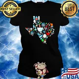 Texas map nurse medical supplies covid-19 s Ladies tee