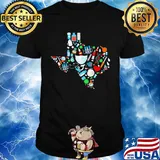 Texas map nurse medical supplies covid-19 shirt