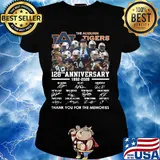 The Auburn Tigers football team 128th anniversary 1892 2020 thank you for the memories signatures s Ladies tee