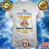 The awesome dad before to emma and thomas happy father's day 2020 Cat shirt