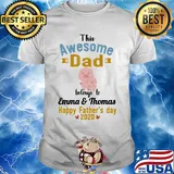 The awesome dad before to emma and thomas happy father's day 2020 pig shirt