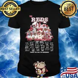 The Cincinnati Reds baseball 140th anniversary 1881 2021 thank you for the memories signatures shirt