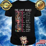The last dance Chicago Bulls basketball team players signatures shirt